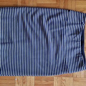 EUC - SM SUNG Blue and White Striped Pencil Skirt